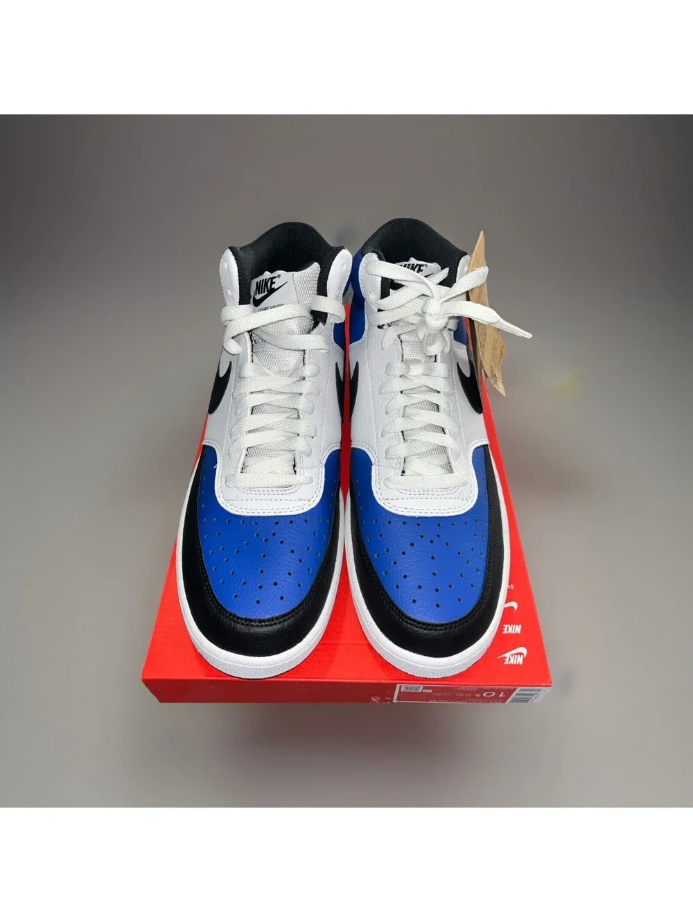 Nike Court Vision Mid Men’s Size 10.5 Game Royal/Black FQ8740-480 New
